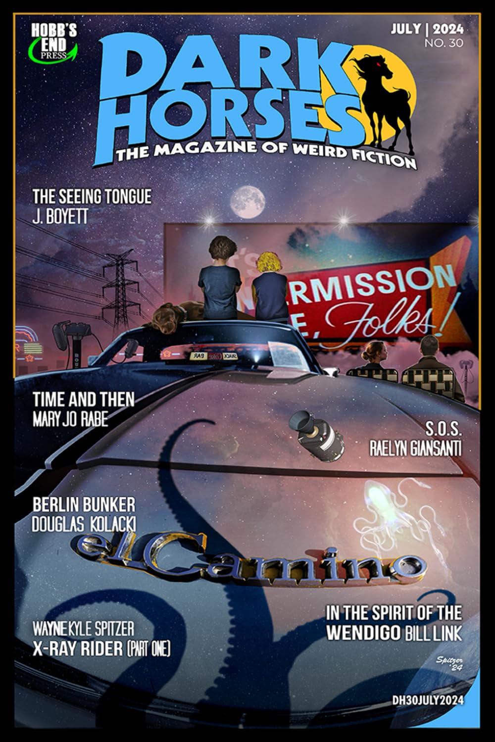 Cover of Dark Horses: The Magazine of Weird Fiction, July 2024