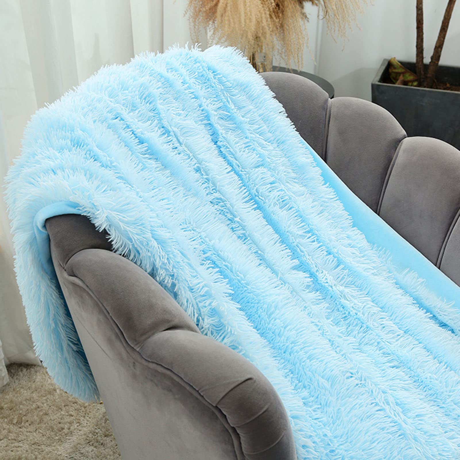 Giantex Kunstfell-Decke – Ultraweich Und Flauschig, 147x213 Cm, Wendbar, Für Couch & Bett