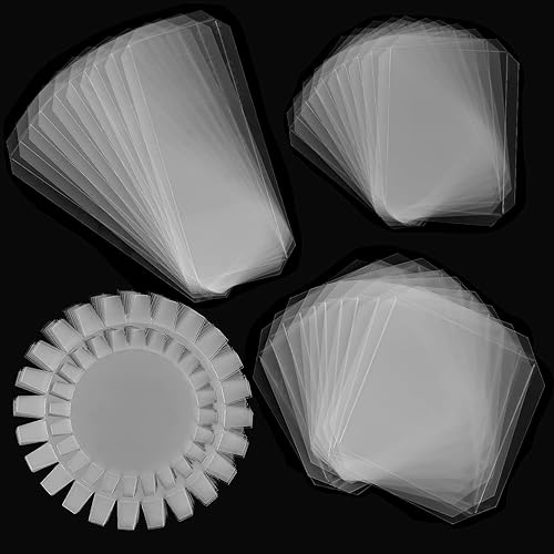 Miniatura 20 de Paquete de 20 fundas planas para coctelera para hacer tarjetas, 4.25 pulgadas, redondas, transparentes, planas, para coctelera de plástico Paquete