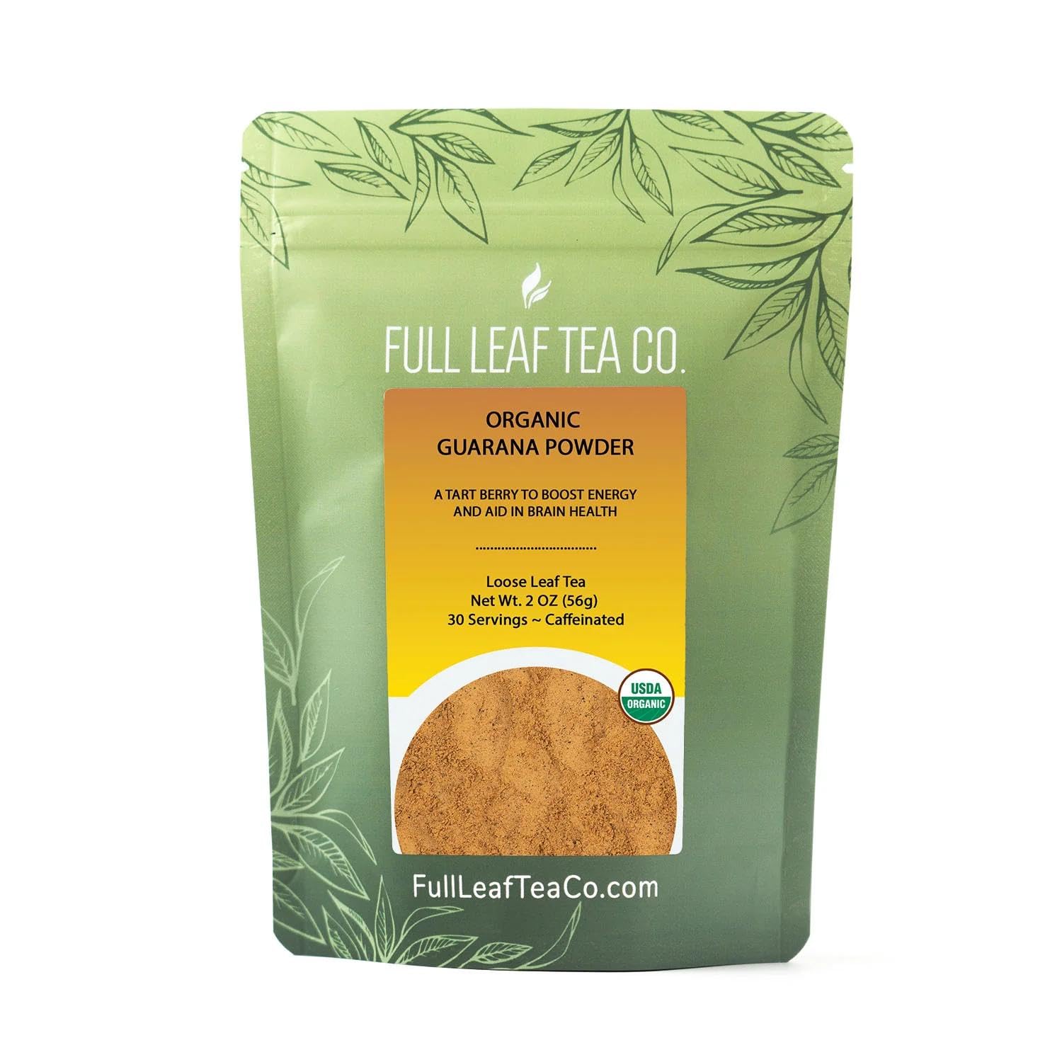 Organic Guarana Powder - 2 oz Bag (approx. 30 servings) | Full Leaf Tea Co.