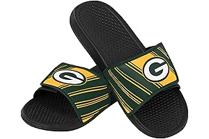 FOCO NFL Mens NFL Team Logo Sport Shower Legacy Slide Flip Flop Sandals