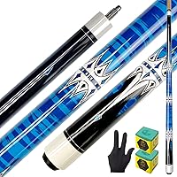 Vista 12 de Taco de billar de 57 pulgadas, punta de cuero multicapa de 0.51 pulgadas, con junta rápida, capa superior brillante resistente a la humedad