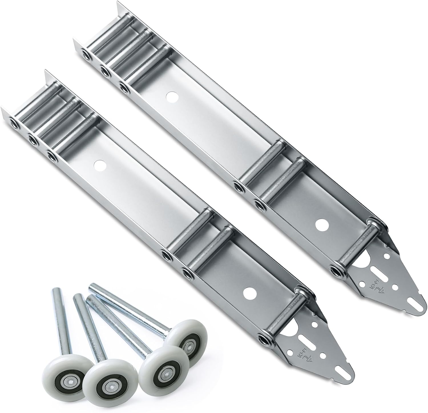 Heavy Duty Garage Door Quick Turn Top Fixture Brackets with Quiet Nylon Rollers for Residential Garage Doors Operation, Replacement and Connection
