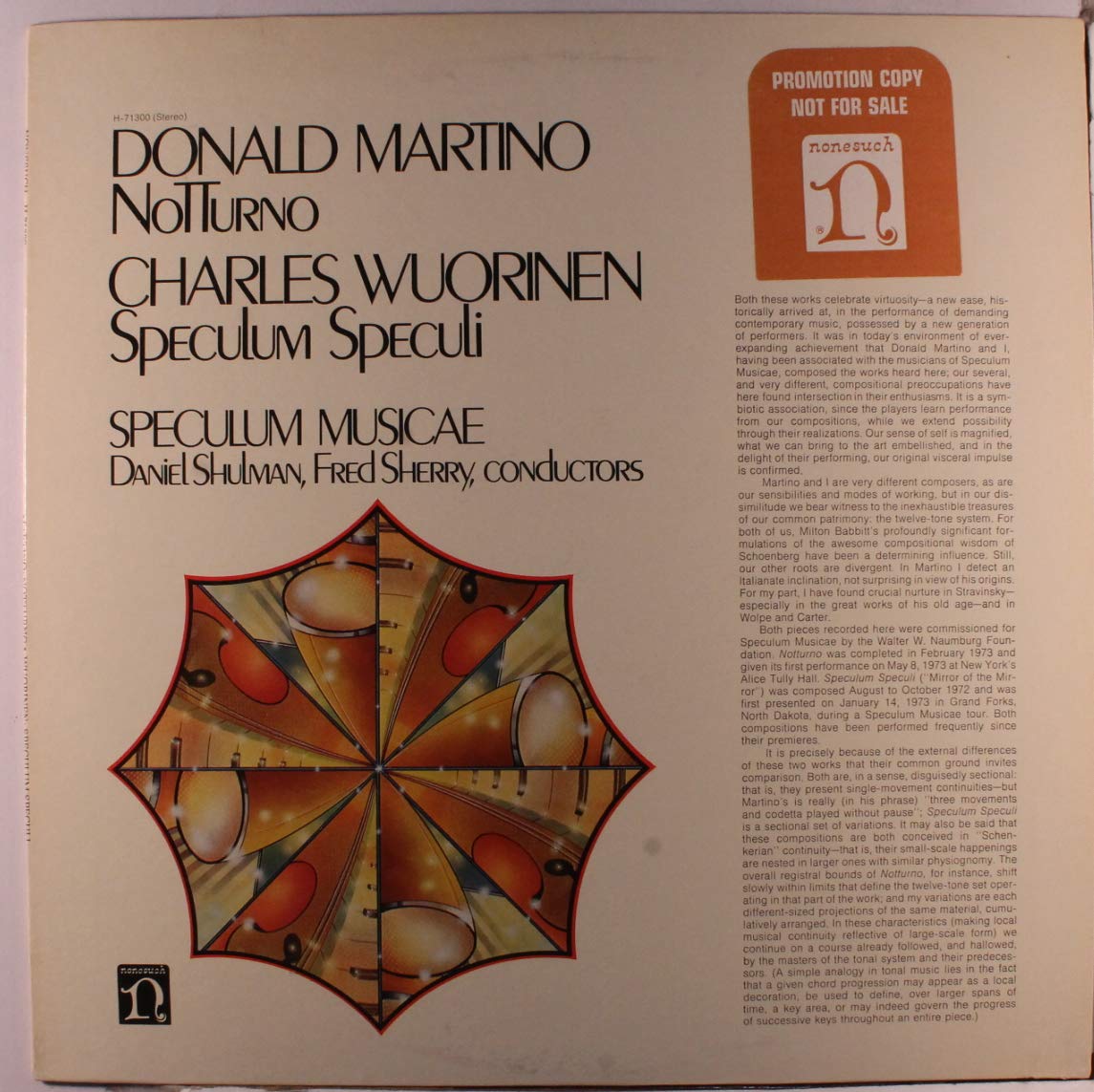 notturno / speculum speculi CDs & Vinyl