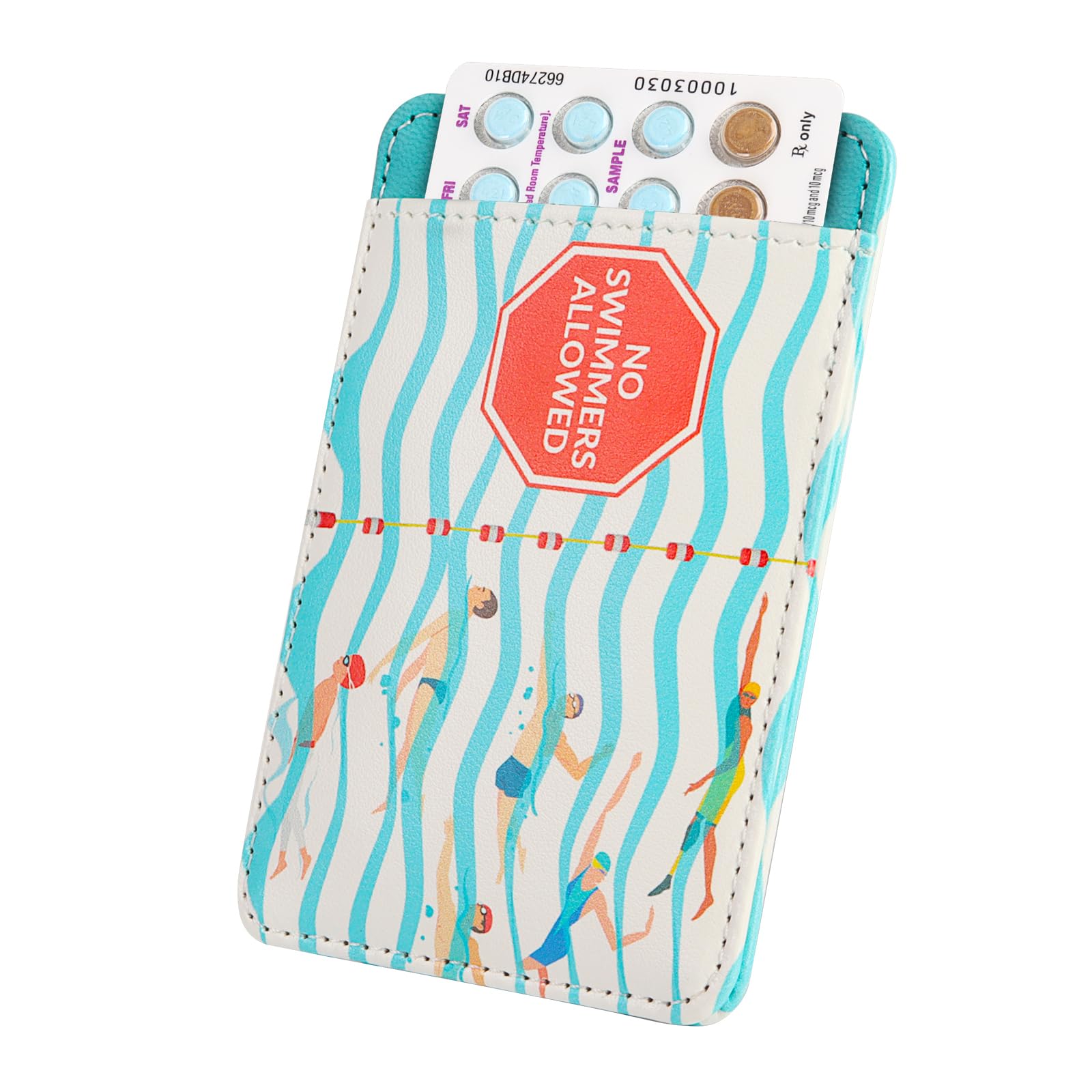 Primo Lines Discreet Birth Control Pill Case Holder, 4.4x3IN Compact Organizer Sleeve, Fits Standard Pill Packs, Portable and Stylish Protection