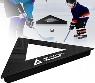Heavy Duty Hockey Passer Rebounder, Hockey Passer Train Equipment, Side Length 26 in, with 3 Passer Angles, for Single or Multiple Simulation Passer Train, Improve Puck Control Skills, Black