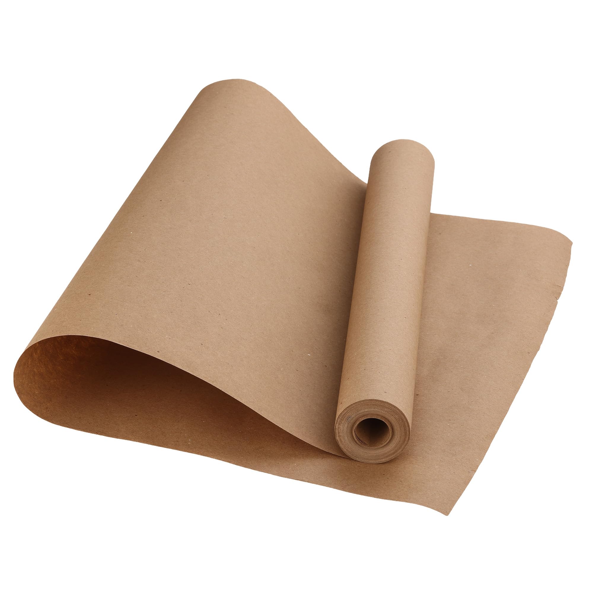 KAPCO Brown Kraft Paper Roll (445mm x 50m) | Wrapping for Gifts, Parcel Packing, Arts & Crafts | Multipurpose Recycled 90gsm Rustic Packaging Paper – Reusable, Biodegradable & Recyclable | 44.5cm Wide