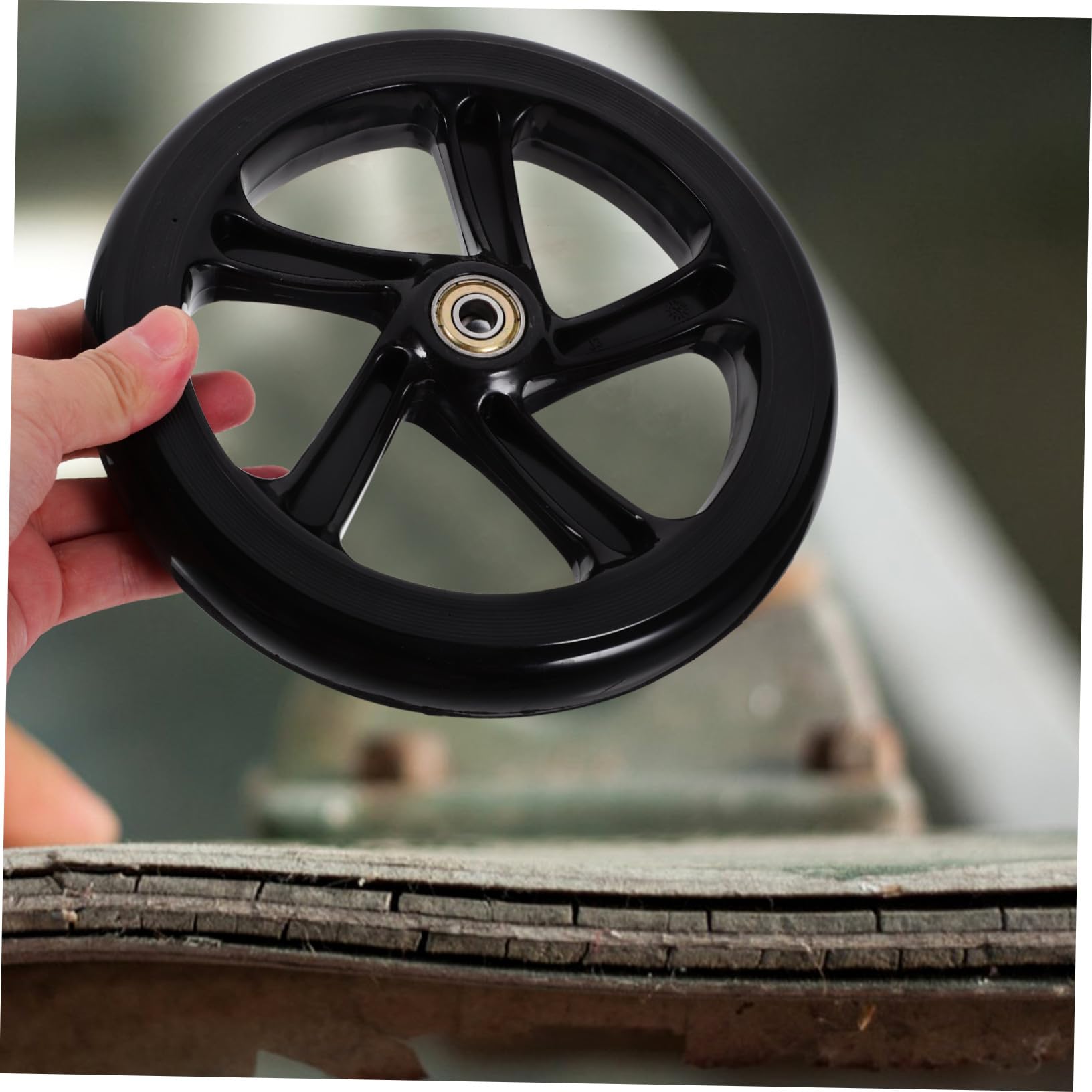 Abaodam Ruedas para Scooter Eléctrico 2 Piezas de 175 Mm Ruedas de PU Resistentes Instalación Rápida Adecuadas para Patinete Acrobático Monopatín