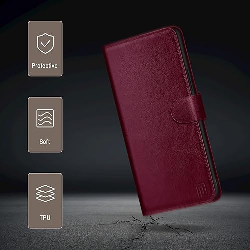 Miniatura 6 de Funda tipo cartera desmontable 2 en 1 para Google Pixel 7A con soporte para tarjeta de crédito, bloqueo RFID, funda protectora de piel sintética