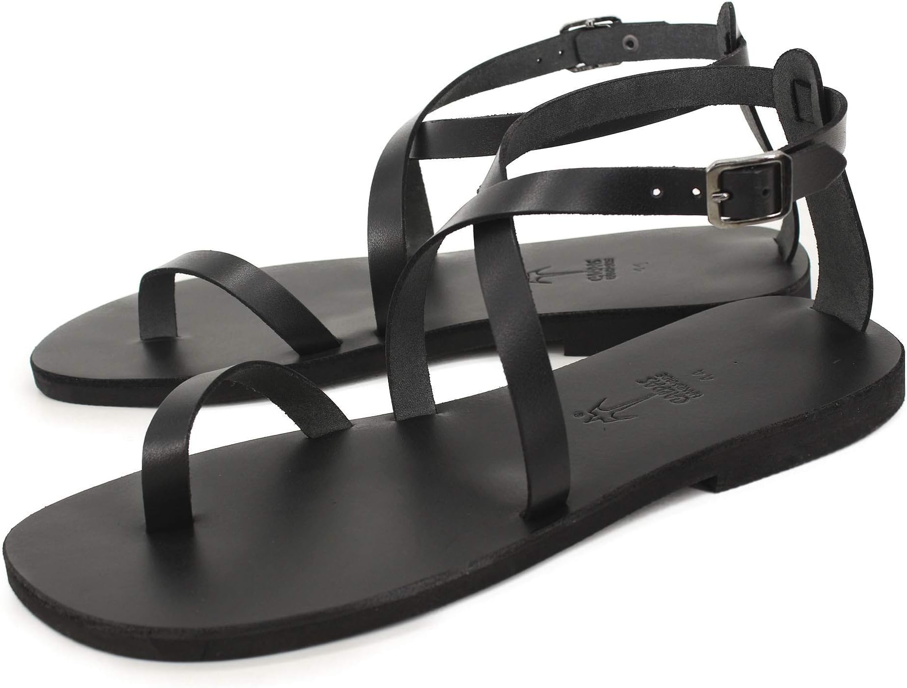 Men Leather Sandals Strappy Gladiator Greek Men Sandals Gay Sandals - DURDI M