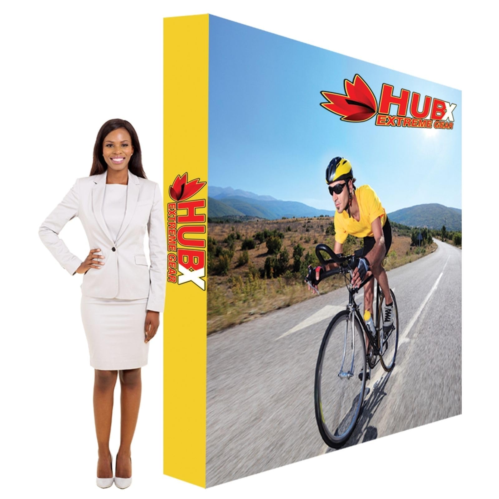 Alghualy Custom Fabric Pop Up Straight Display, Trade Show Display Backdrop Booth, Hook and Loop Step and Repeat Backdrop for Trade Show Backdrops (