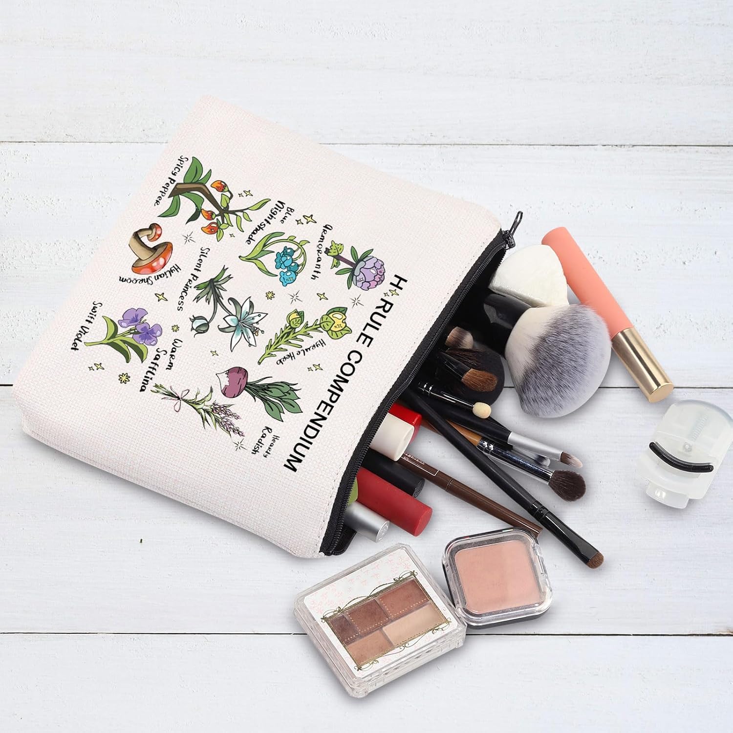G2TUP Cartoon Make Up Bag World Gift Flower Video Game Inspired Zipper Bag Gamer Merch (Flower Makeup Bag) image 4