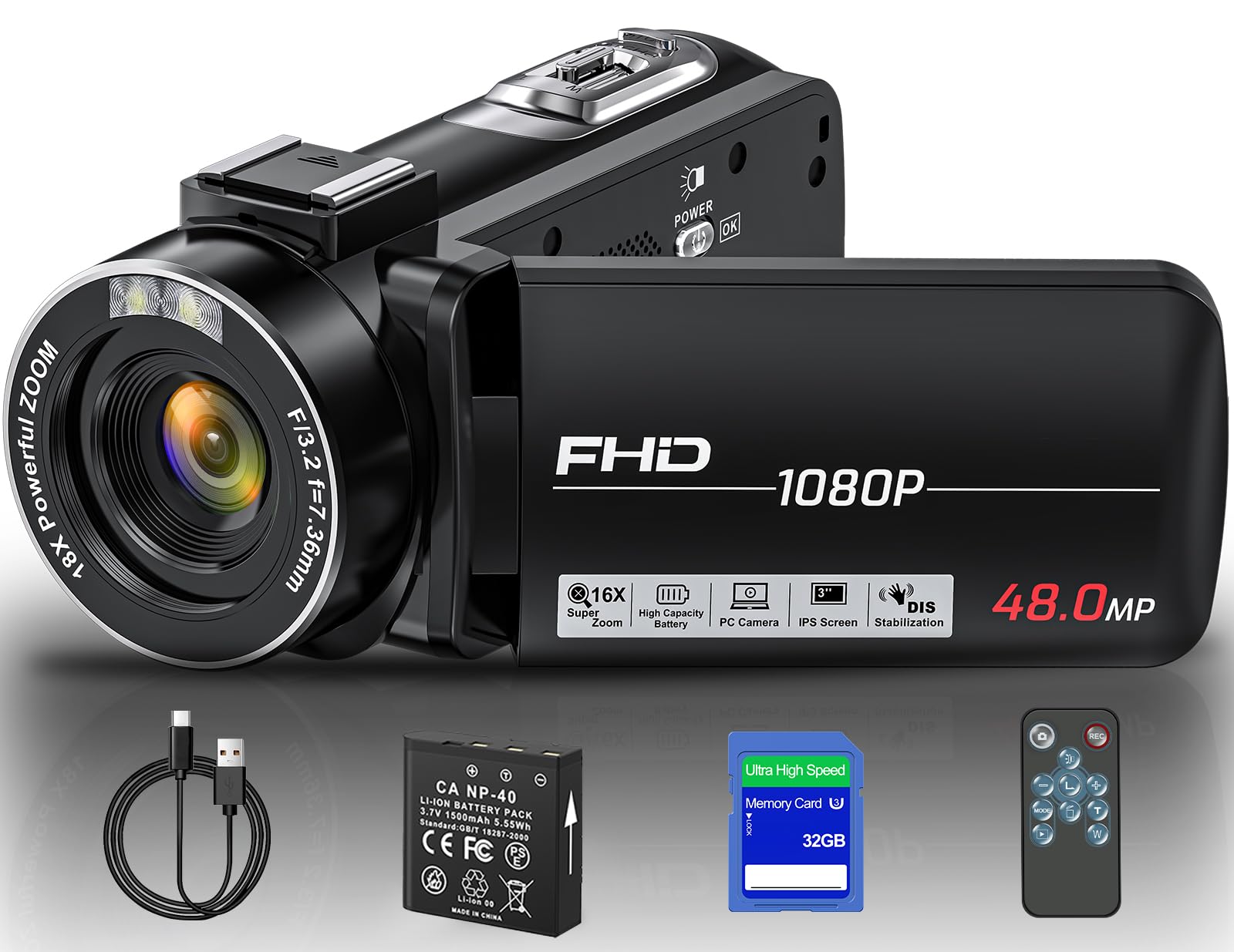 MAKENJU Video Camera Camcorder