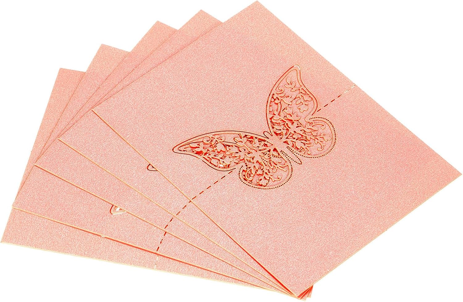 YOKIVE Place Cards for Table Setting, 25Pcs Name Cards Wedding Place Cards Table Place Cards Blank Card for Wedding Reception Dinner Party, Pink