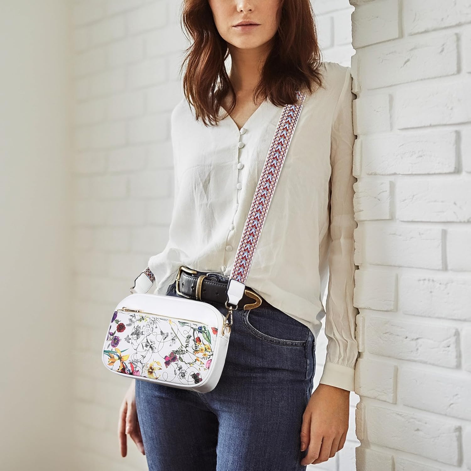 VONMAY Quilted Crossbody Bags for Women Vegan Leather Purses Handbags Small Shoulder Handbags with Wide Strap | casual crossbody bag, Adjustable Strap, Multi-Pocket, lightweight bag, quilted vegan purse, travel crossbody bag