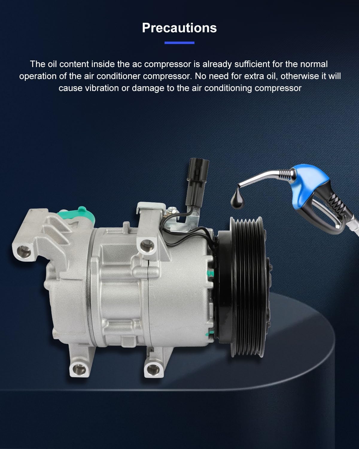 ECCPP AC Compressor 2010-2011 for Kia Soul 1.6L Air Conditioning Compressor