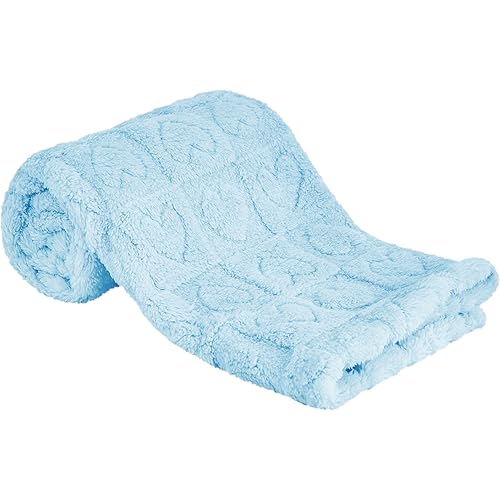 Sherpa Fleece Baby Blanket Heart Checkered Blanket, Ultra Soft Fluffy Premium Baby Blankets for Boys Girls, Cozy Infant Toddler Newborn Receiving Blankets for Crib Stroller 30”×40” (Blue)