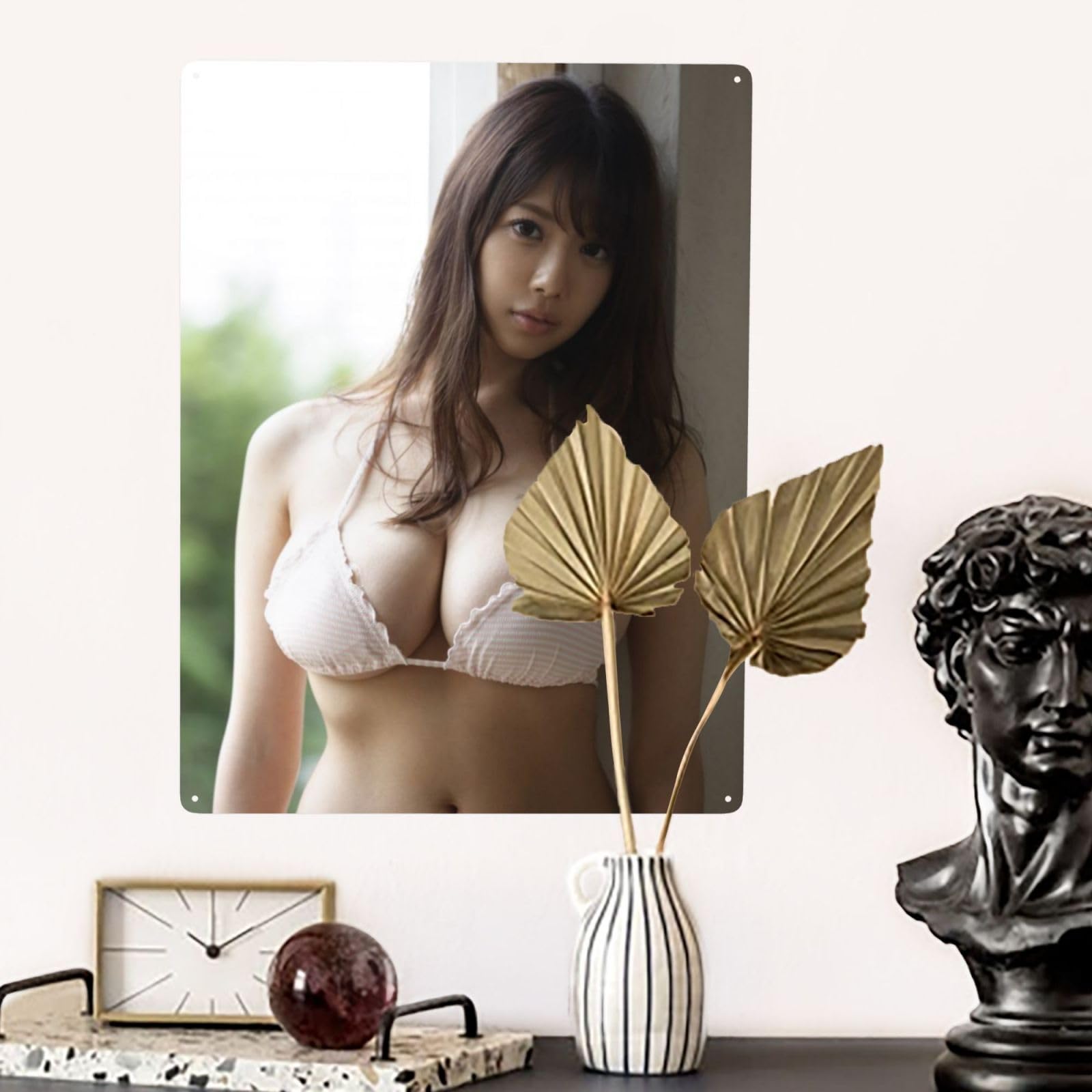 Amazon.co.jp: HERSIL 安齋らら (8) ブリキの絵 ブリキ看板 金属