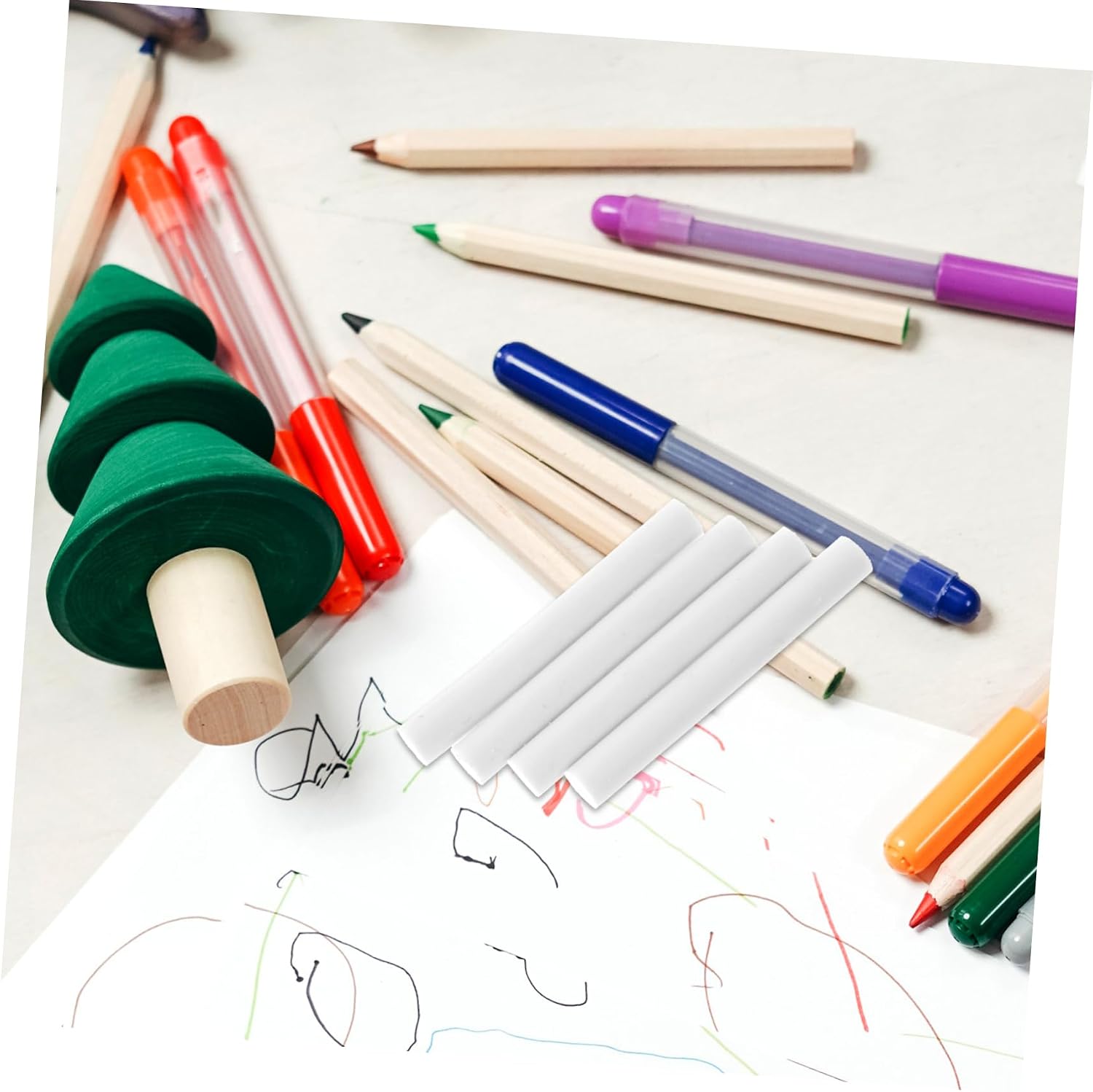 DOITOOL 50pcs Professional Eraser Pencil for Erasing Pencil Pastel Long Eraser for Art Sketching