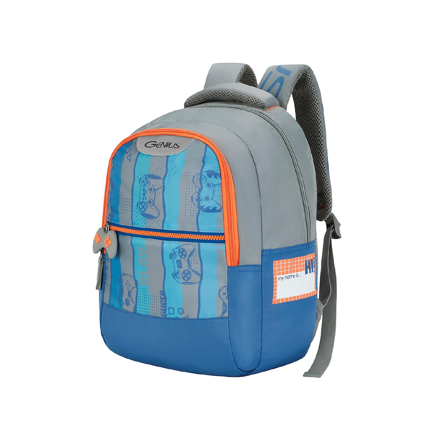 Genius Gamer 23L Kids Printed Backpack, 2 Compartments, Bottle Holder, Front Pocket, School Bag for Boys and Girls, Bag for Kids, Hidden Pocket-image-49