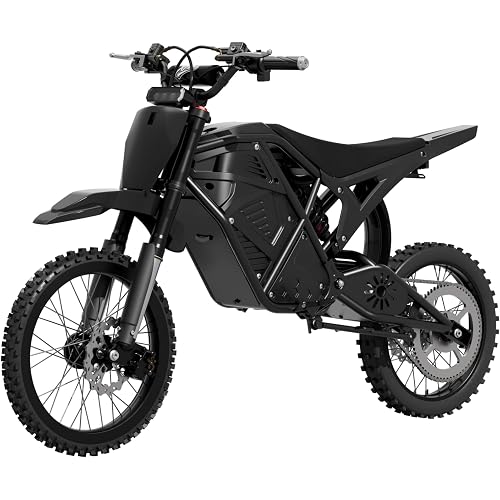 Windone RM7 Pro Electric Dirt Bike, 60V 20.8Ah, 45MPH Max Speed Electric Motorcycle, 4000W Ebike, 14"/12" Off-Road Tire E-Bike, Dual Hydraulic Brakes, Full Suspension, Fit Age 13+