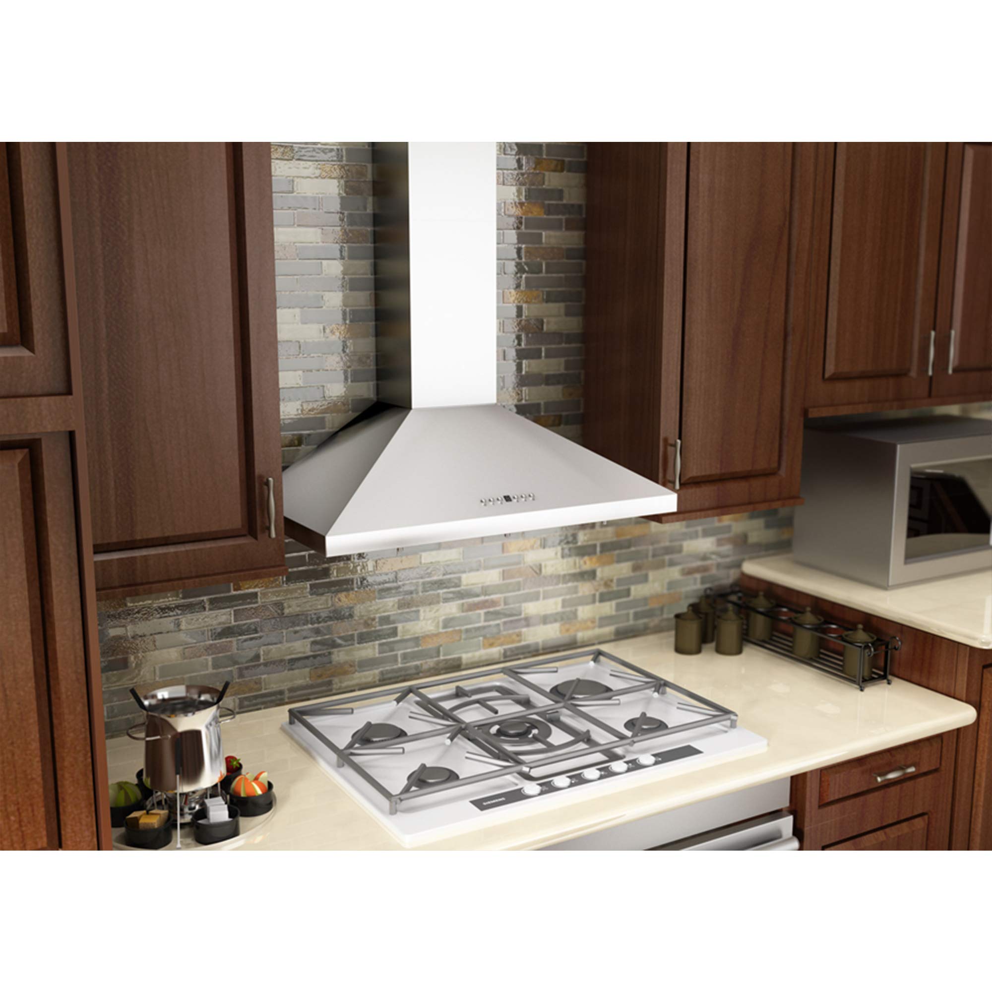 Cosmo 63190 36 in. Wall Mount Range Hood with Ductless Convertible Duct