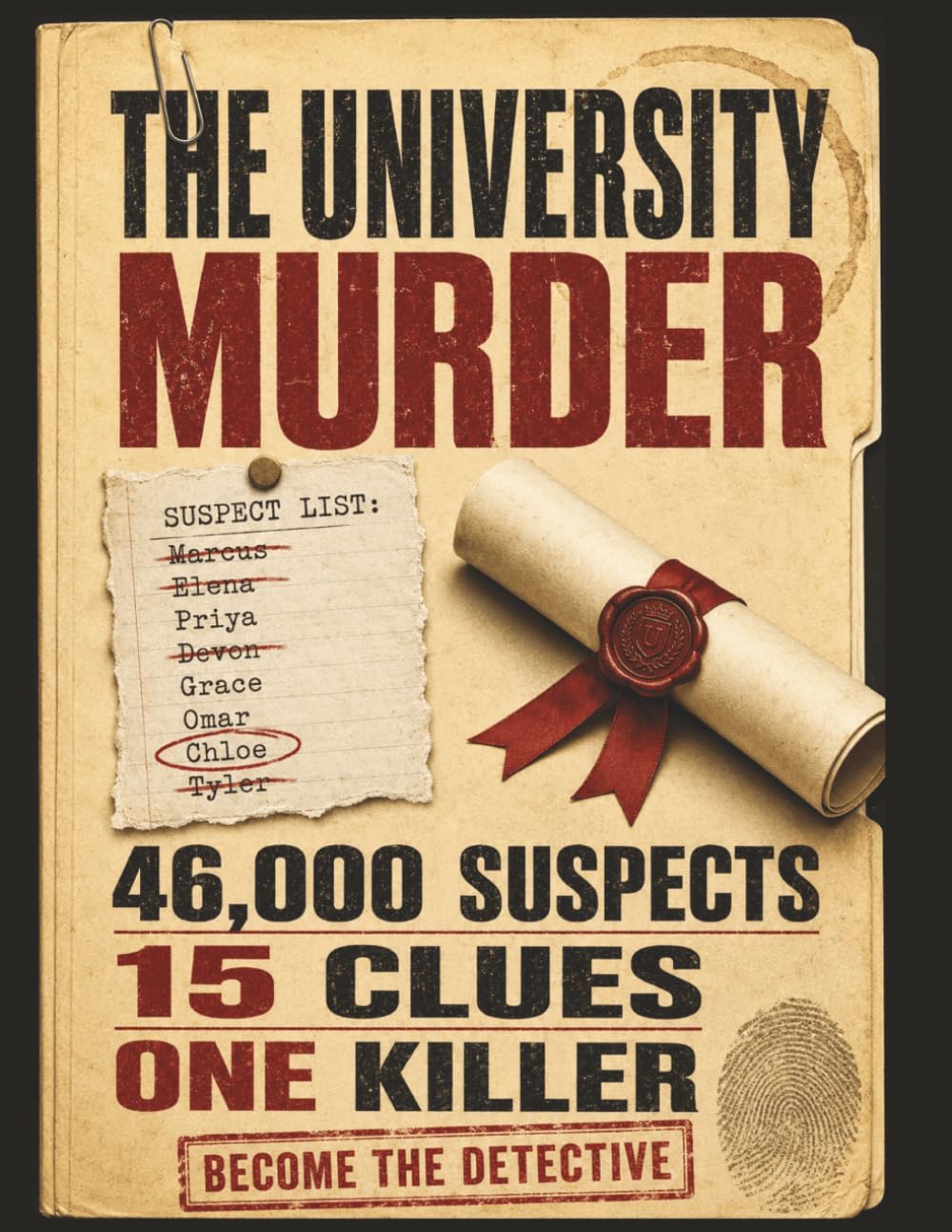 The University Murder: A Find the Killer Mystery Logic Puzzle Book for Adults (Name the Culprit)