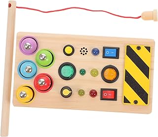 CIYODO Placa Ocupada Com Luz LED Brinquedos Educativos Para Crianças De 3 Anos Brinquedos Educativos Para Crianças De 3 Anos Ou Mais Brinquedos Educativos Brinquedos De Madeira Para