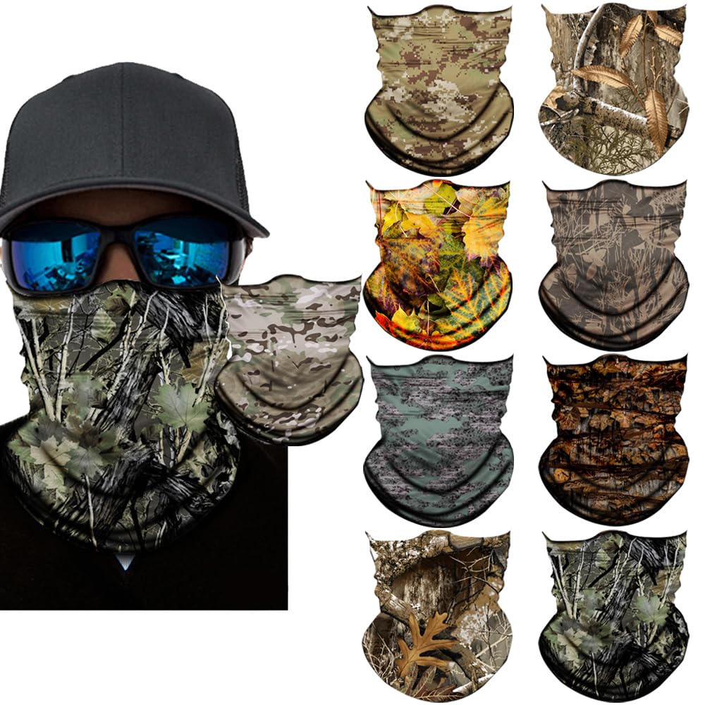 Neck Gaiter Mask,Bandana Gator Face Cover Mask Sun UV Protection,Neck Warmer Balaclava,Tube Face Scarf,Headband for Outdoor