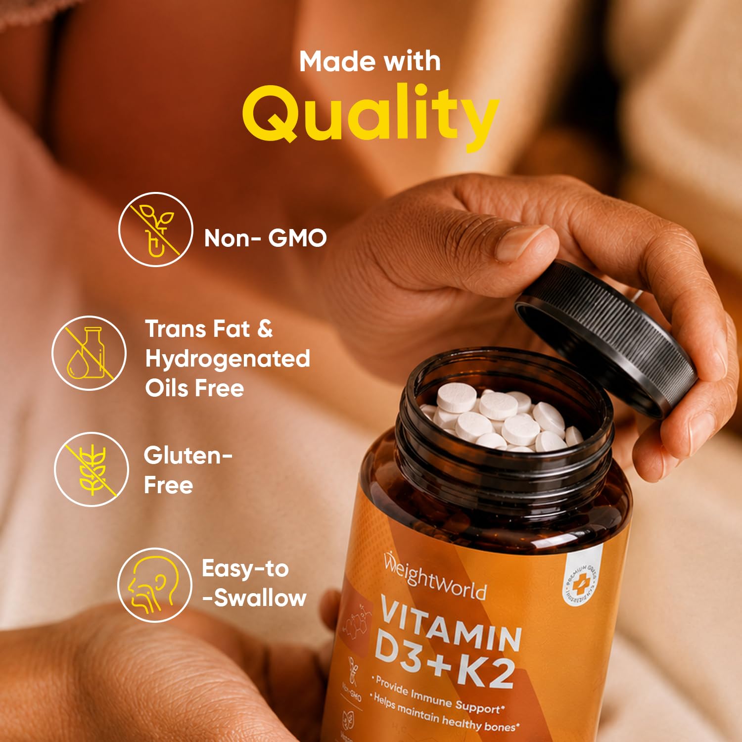 WeightWorld Vitamin D3 K2 4000IU | Max Calcium Absorption, 8-Month Supply — Amazon image 11