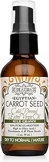 Shea Terra Egyptian Carrot Seed Cold-Pressed Extra Virgin Oil | Nutrient Rich, All Natural & Organic Oil with Anti-Aging Vitamin A, E and Beta-Carotene for Maturing and Damaged Skin Types – 2 oz