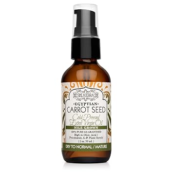 Shea Terra Egyptian Carrot Seed Oil, Cold-Pressed Facial Oil, 2 oz