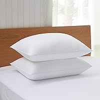 Acanva King Size Bed Pillows 2 Pack - Luxury Hotel Collection Soft Breathable Inserts for Stomach Back Side Sleepers White