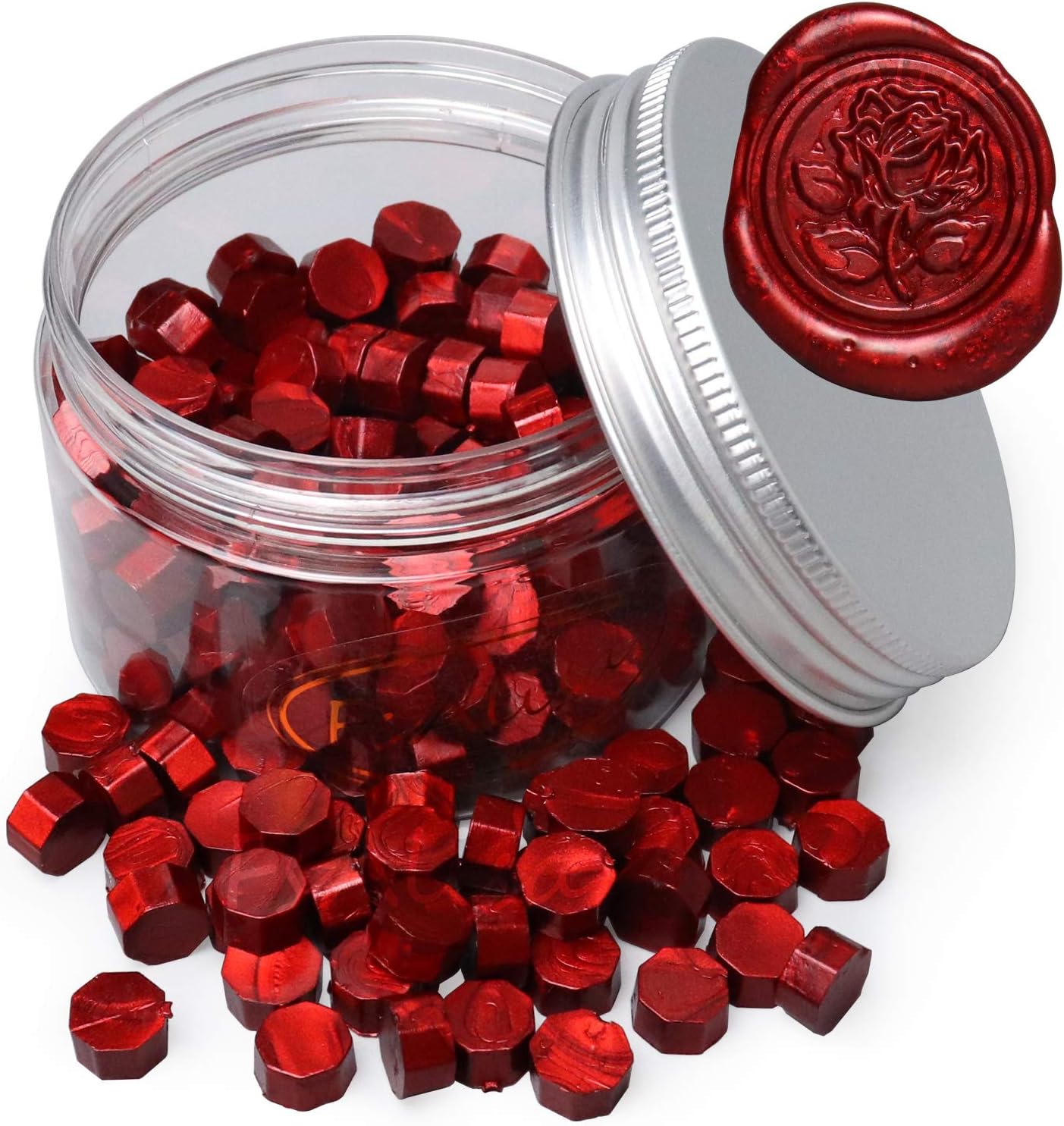 FsAlisa Sealing Wax Beads 200Pcs Sunflower Wax Seal Beads for Seal Stamp, Great for Embellishment of Cards, Envelopes, Wedding Invitations, Wine Packages, Gift Wrapping (Aurora Set)