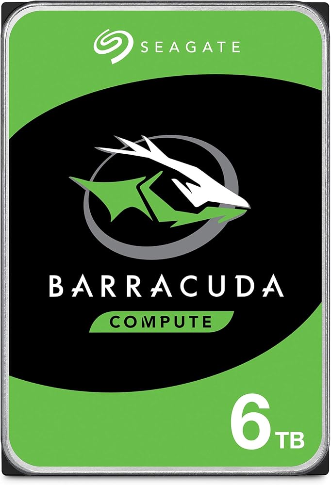 Seagate BarraCuda 6TB Internal Hard Drive HDD – 3.5 Inch SATA 6 Gb/s 5400 RPM 256MB Cache for Computer Desktop PC - View 1