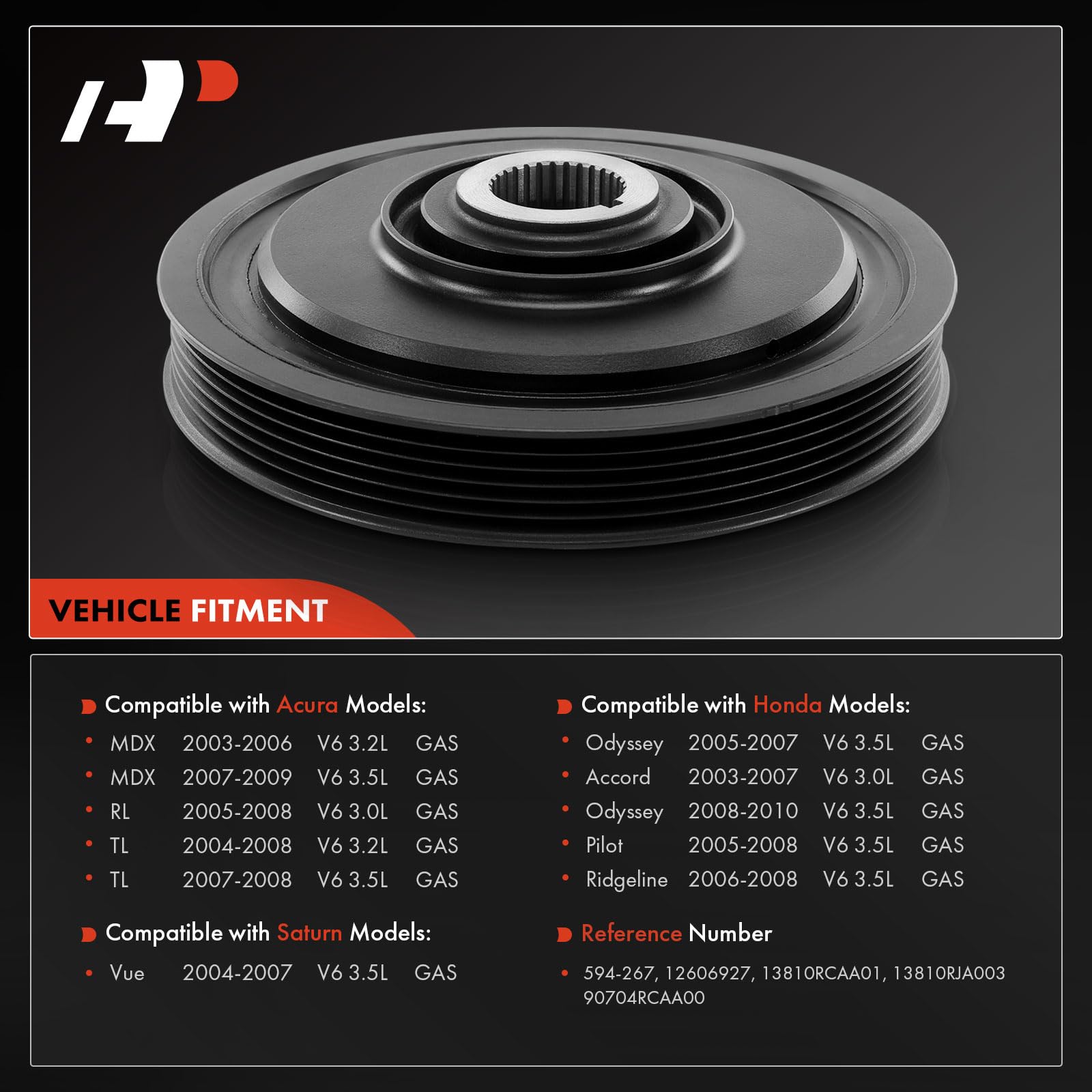 Acura Tl Harmonic Balancer Pulley For Honda Odyssey/Accord/Pilot