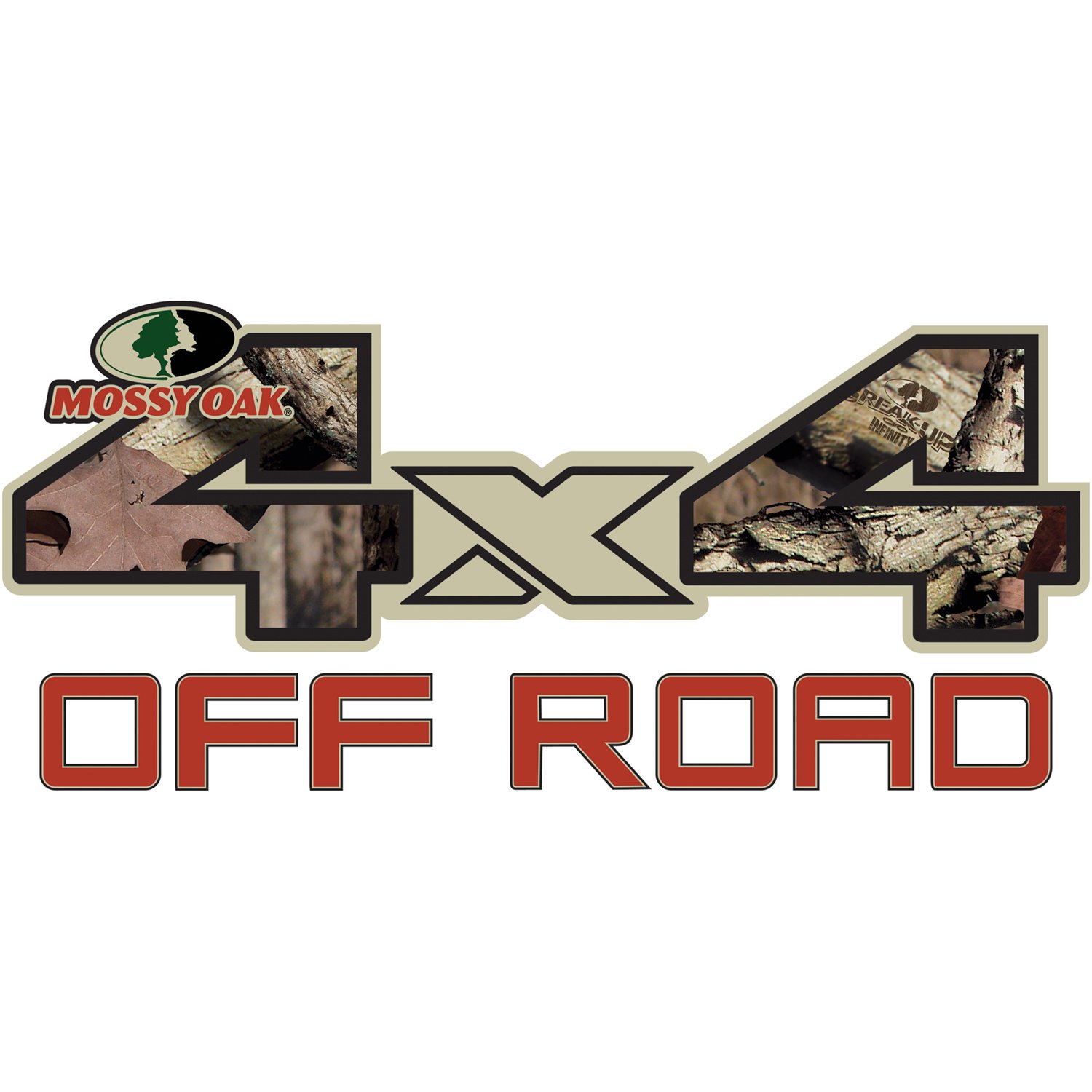 Mossy Oak Graphics13002-BI-S Break-Up Infinity 7" x 3" 4x4 Off-Road Style Decal
