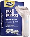 Dr. Scholl's Pedi Perfect Electric Foot Callus Remover, Waterproof, Rechargeable with x2 Roller Heads, Removes Hard Skin for Soft Beautiful Feet, 90 Minute Run Time, Dust Catcher, Pedicure Tools