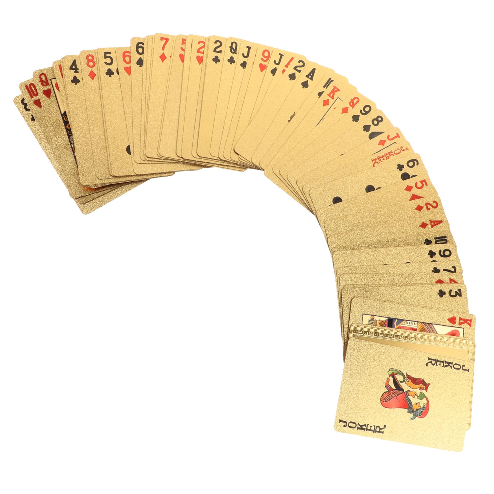 Abaodam 5 Paquetes De Naipes De Papel De Oro Cartas De Póquer Tally Naipes Naipes Estándar Trucos De Mesa De Póquer Accesorios Favores De Fiesta Suministros para Fiestas Juego