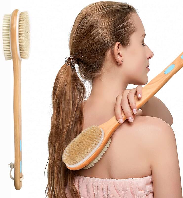 curved handle back brush