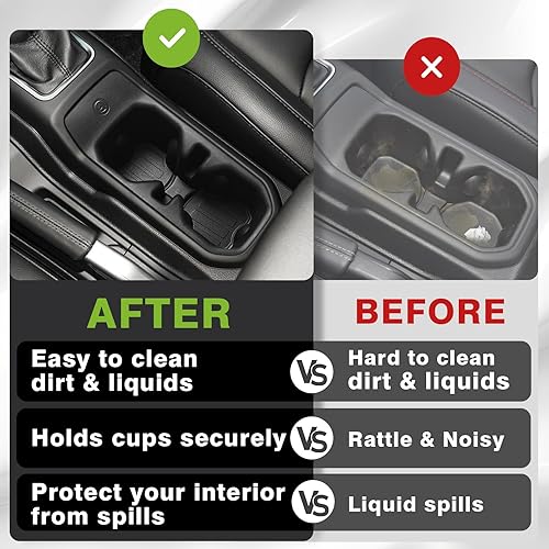 Miniatura 6 de Muslogy Soporte para taza de consola central compatible con Jeep Wrangler (JLJLU) y Gladiator (JT) 2018-2024 2025 Accesorios para consola media,