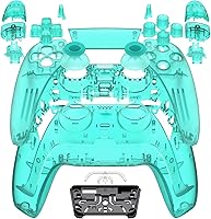 Vista 3 de eXtremeRate Juego completo de carcasa de repuesto con botones y cubierta de panel táctil, placas delanteras y traseras transparentes compatibles