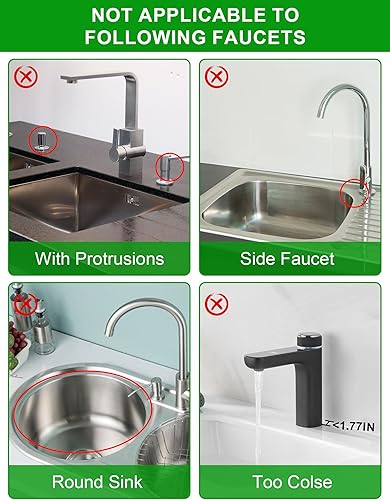 Miniatura 5 de Protector contra salpicaduras para fregadero de cocina, alfombrilla de drenaje de 5 para fregadero de cocina, alfombrilla de grifo de fregadero de