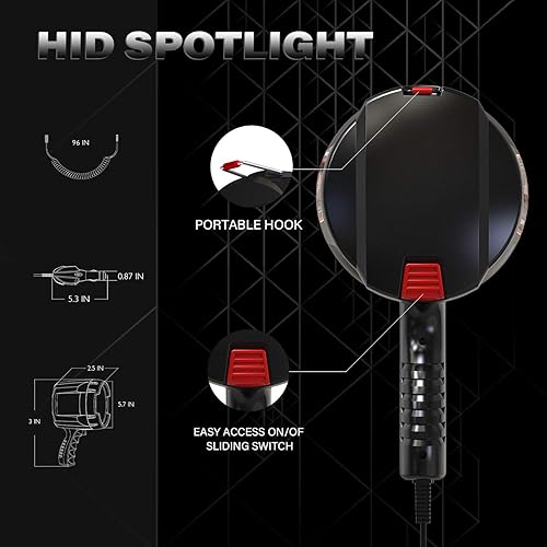 Miniatura 9 de GOODSMANN HID - Foco de barco de 12 V CC con cable de extensión para encendedor de cigarrillos de coche de 10 pies