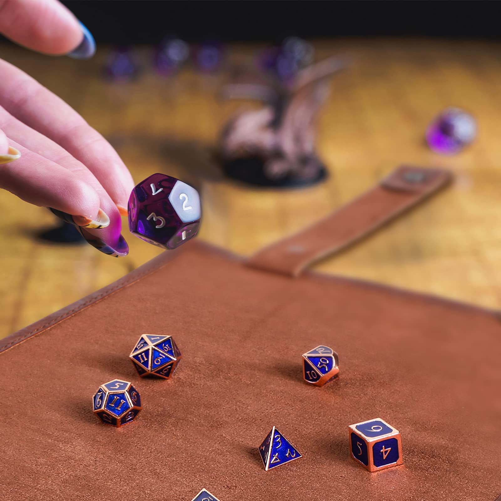 Mehrzweck PU Spielbrett, faltbares Würfeltablett, Gaming Zubehör für einfache Aufbewahrung und schnelle Einrichtung bei Versammlungen, vielseitig einsetzbare, faltbare Würfel Rollmatte mit PU Textur