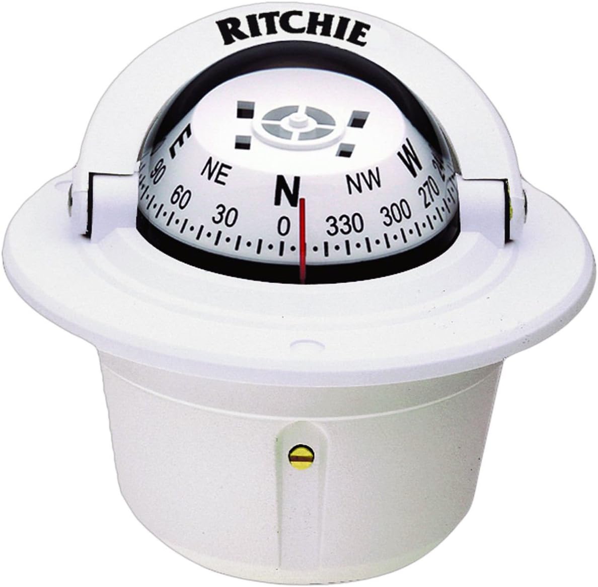 NEW F50W WHITE EXPLORER FLUSH MOUNT MARINE COMPASS FOR POWER BOAT- RITCHIE F-50W