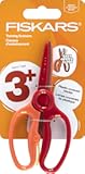 Fiskars Training Scissors for Preschoolers Ages 3+, Small Kids Safety Scissors with Training Lever, Easy to Use, Preschooler Art Supplies, Back To School, Red