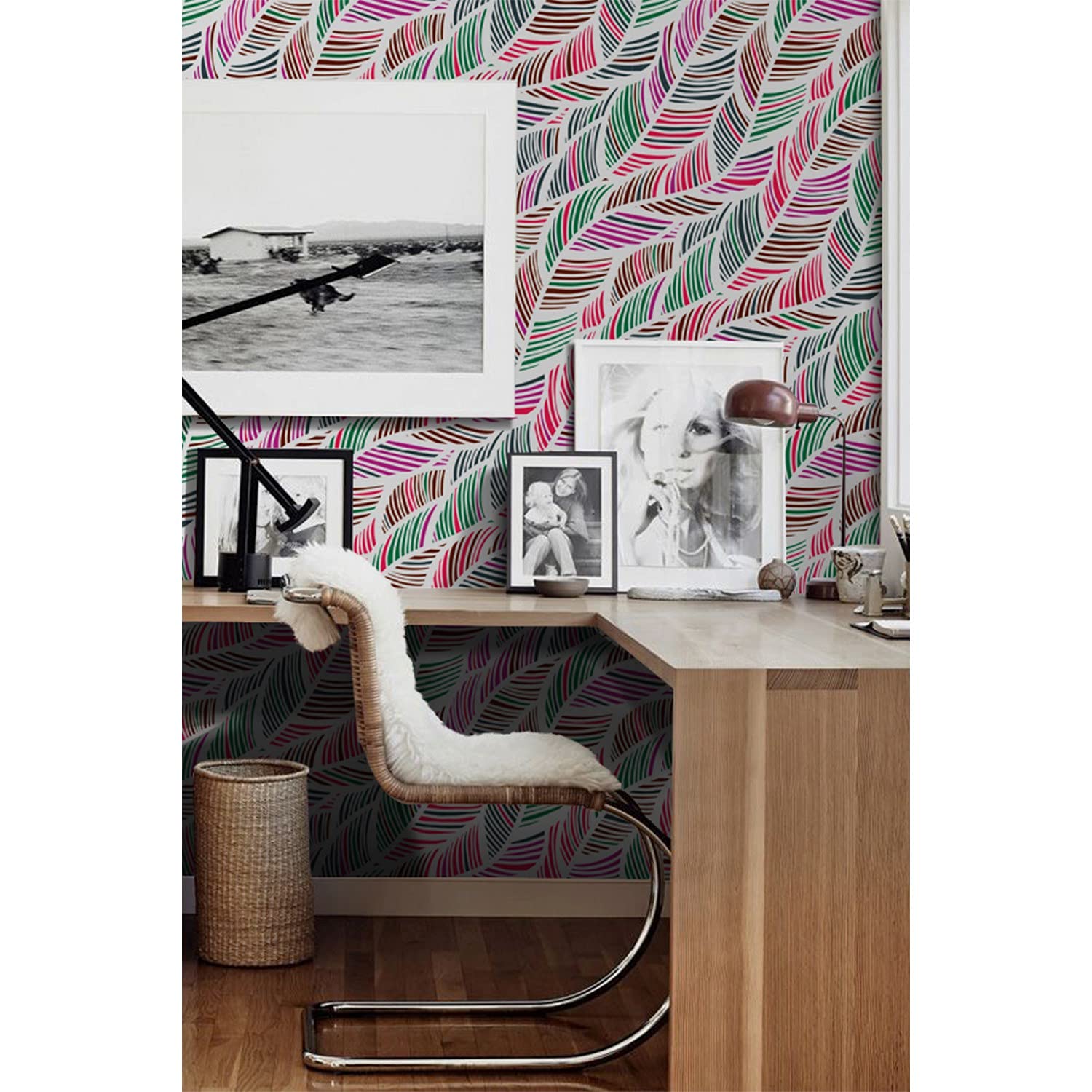Papier peint vagues pastel pour relooker facilement vos murs et vieux meubles sans colle
