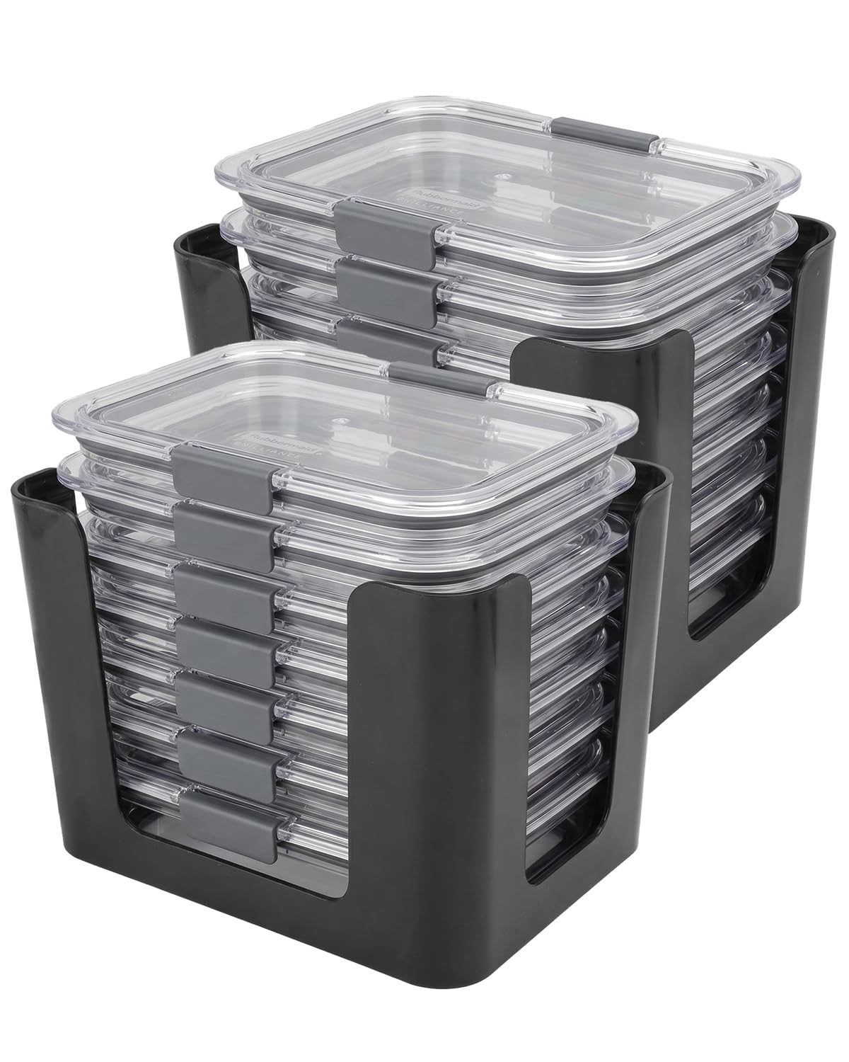 2 Pack Food Container Lid Organizer Compatible with Rubbermaid Brilliance Snap-On Lids, S…