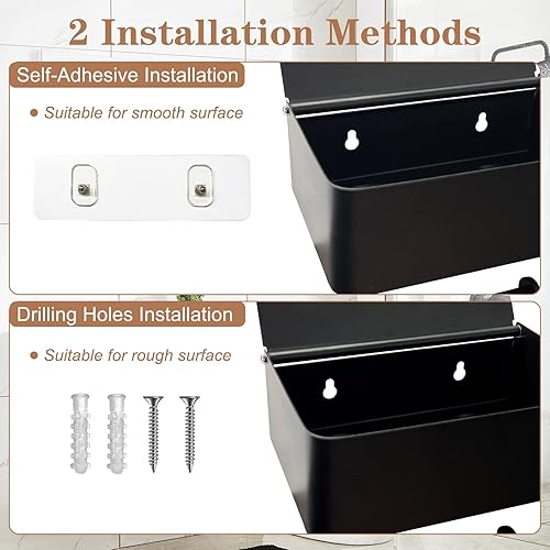 Miniatura 8 de Soporte de papel higiénico con estante - SUS304 de acero inoxidable para almacenamiento de papel higiénico y soporte de rollo de papel higiénico